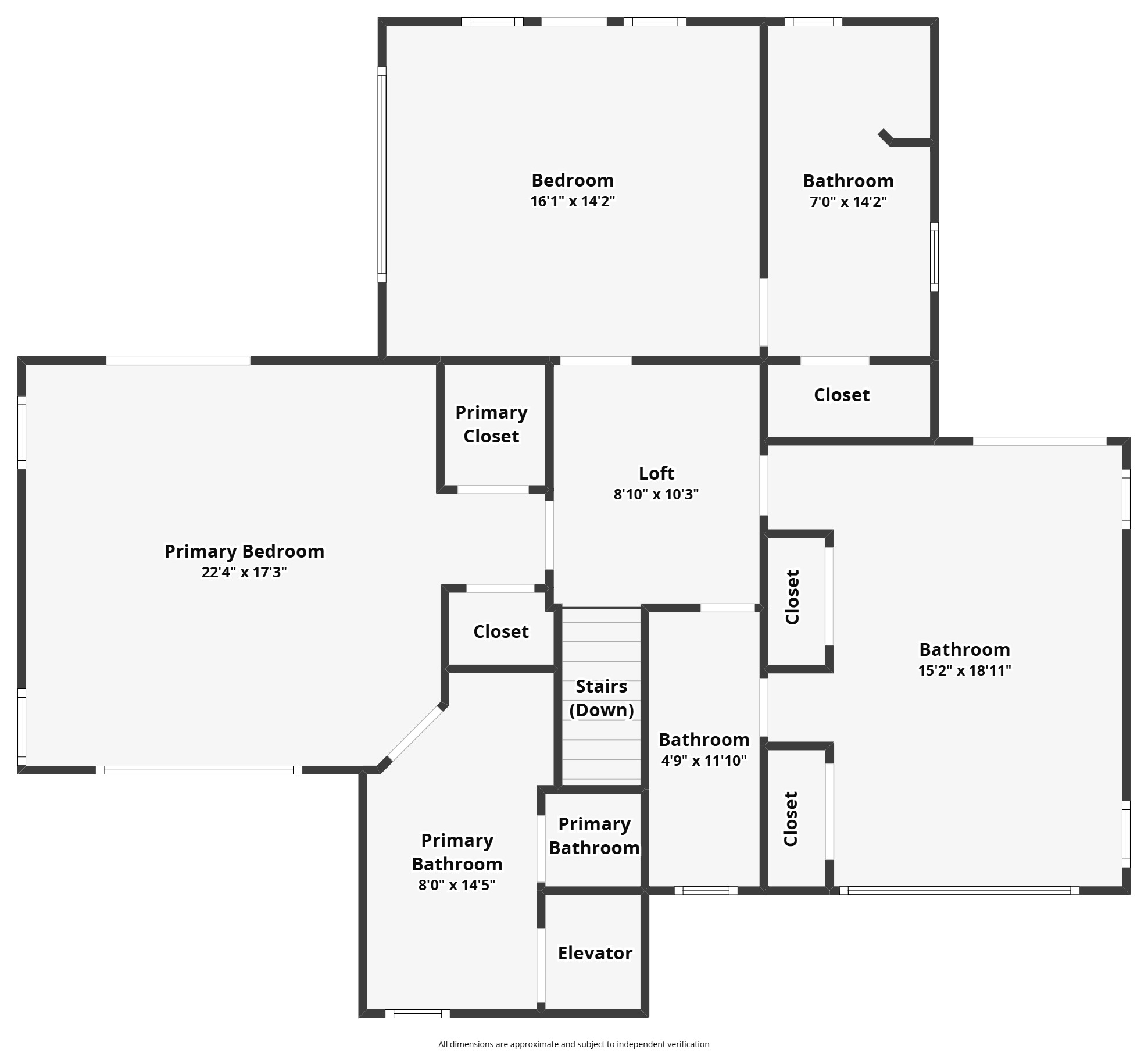 Third floor plan with additional bedroom, bunk beds, entertainment area, and top terrace